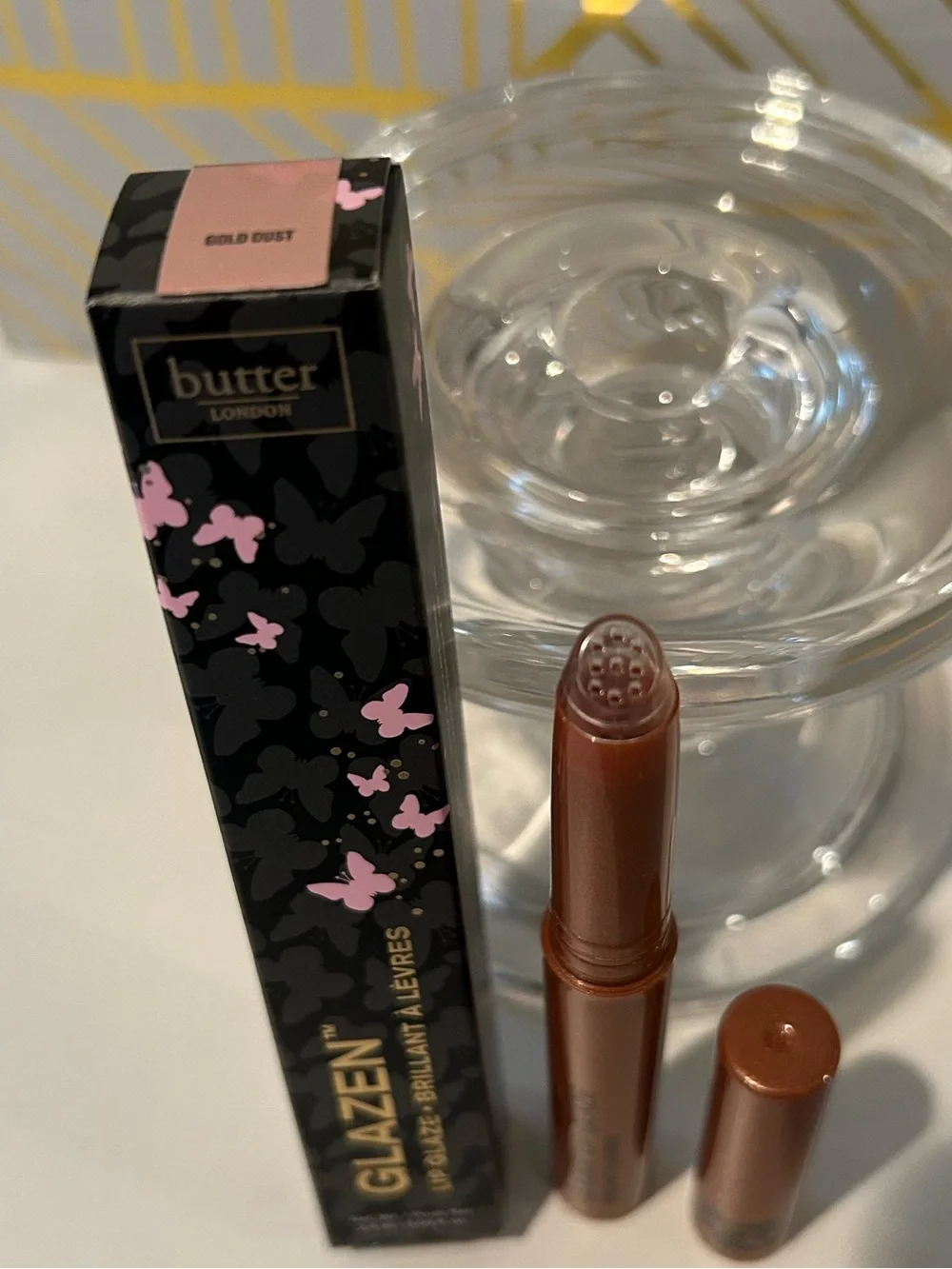 ✨ butter LONDON Glazen™ Lip Glaze | Gold Dust | Full Size | New in Box